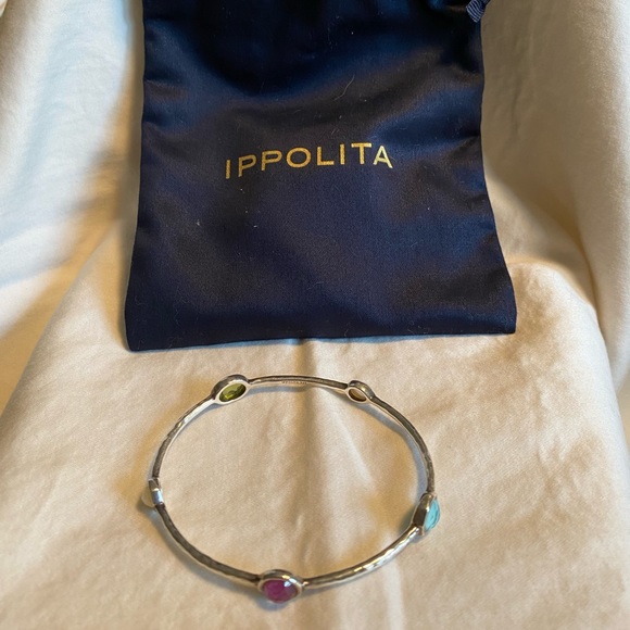 Authentic Ippolita five station sterling silver bangle - Picture 1 of 6